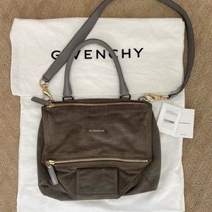 Givenchy Pandora bag in small gray suede